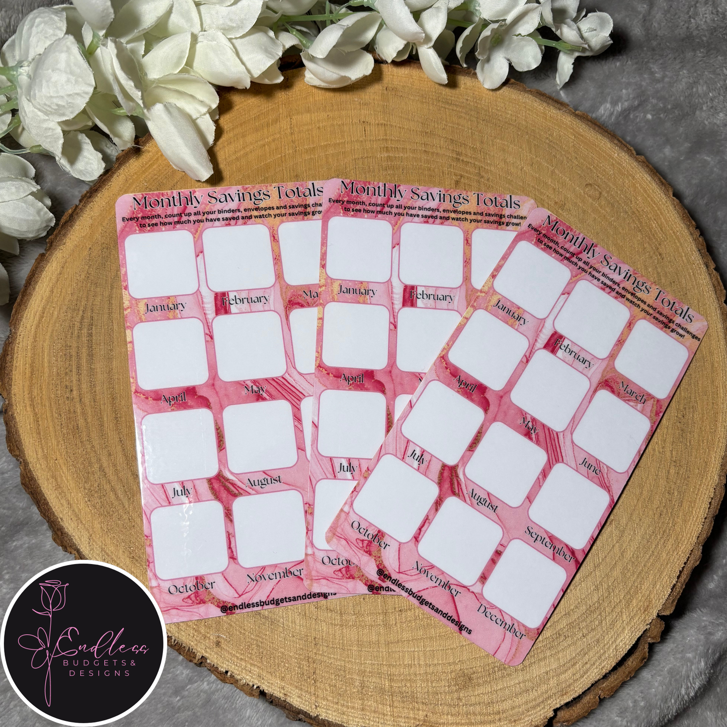 Monthly Savings Totals Tracker