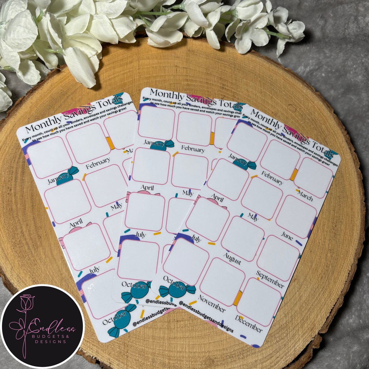 Monthly Savings Totals Tracker