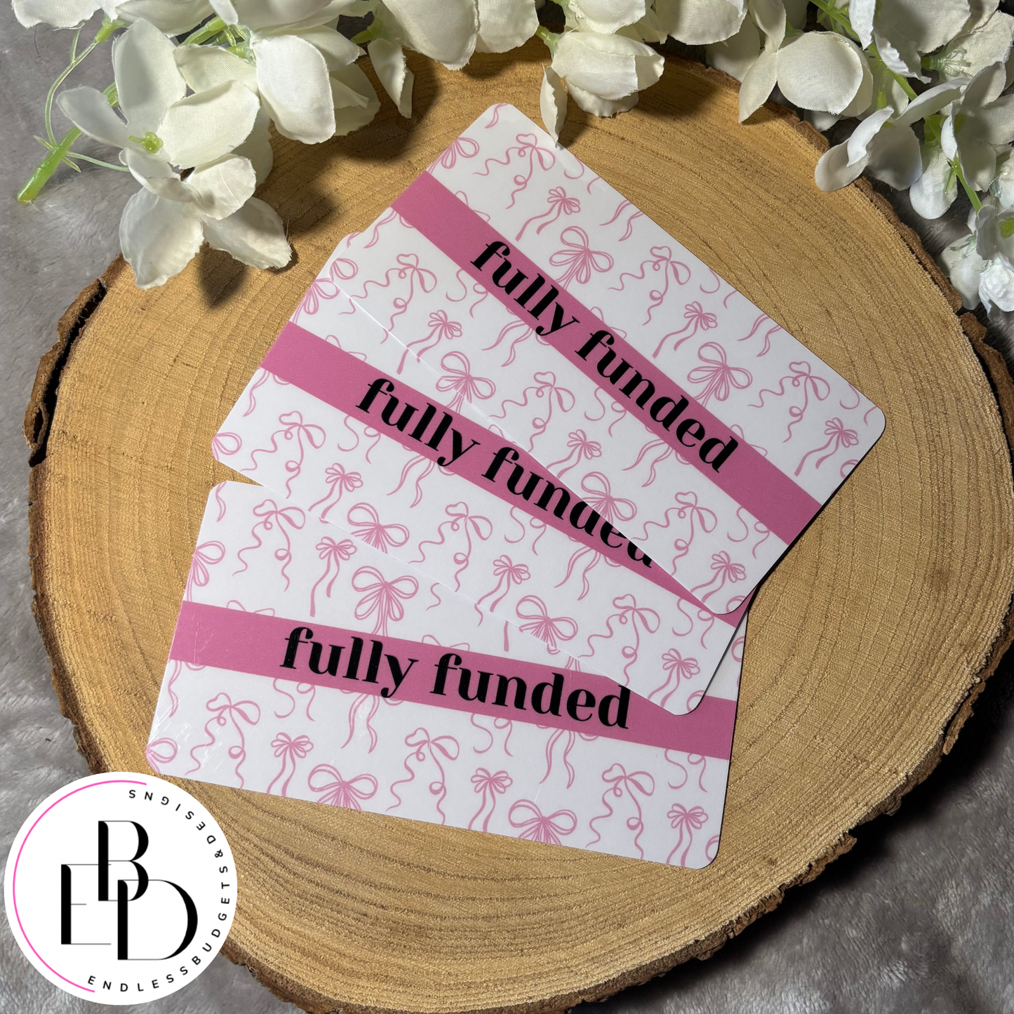 Pink Bows Money Placeholders