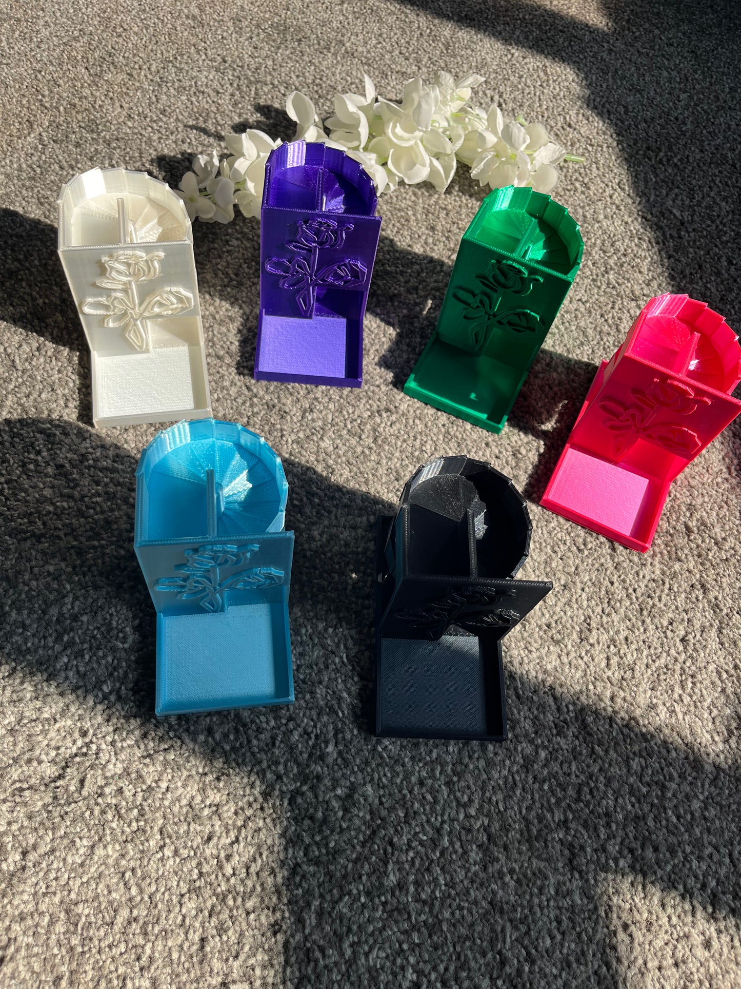 Coloured Dice Towers - in stock