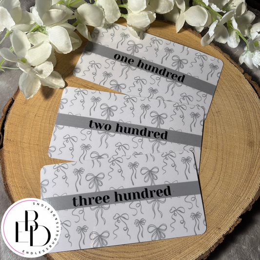 Grey Bows Money Placeholders