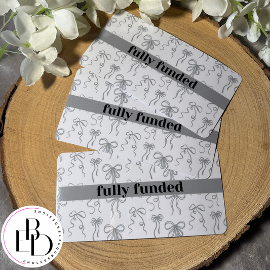 Grey Bows Money Placeholders