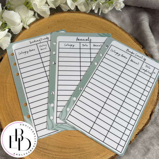 Binder Dashboards - Sinking Funds, Annuals, Binder Totals!