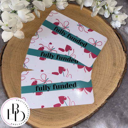 Hearts & Bows Money Placeholders