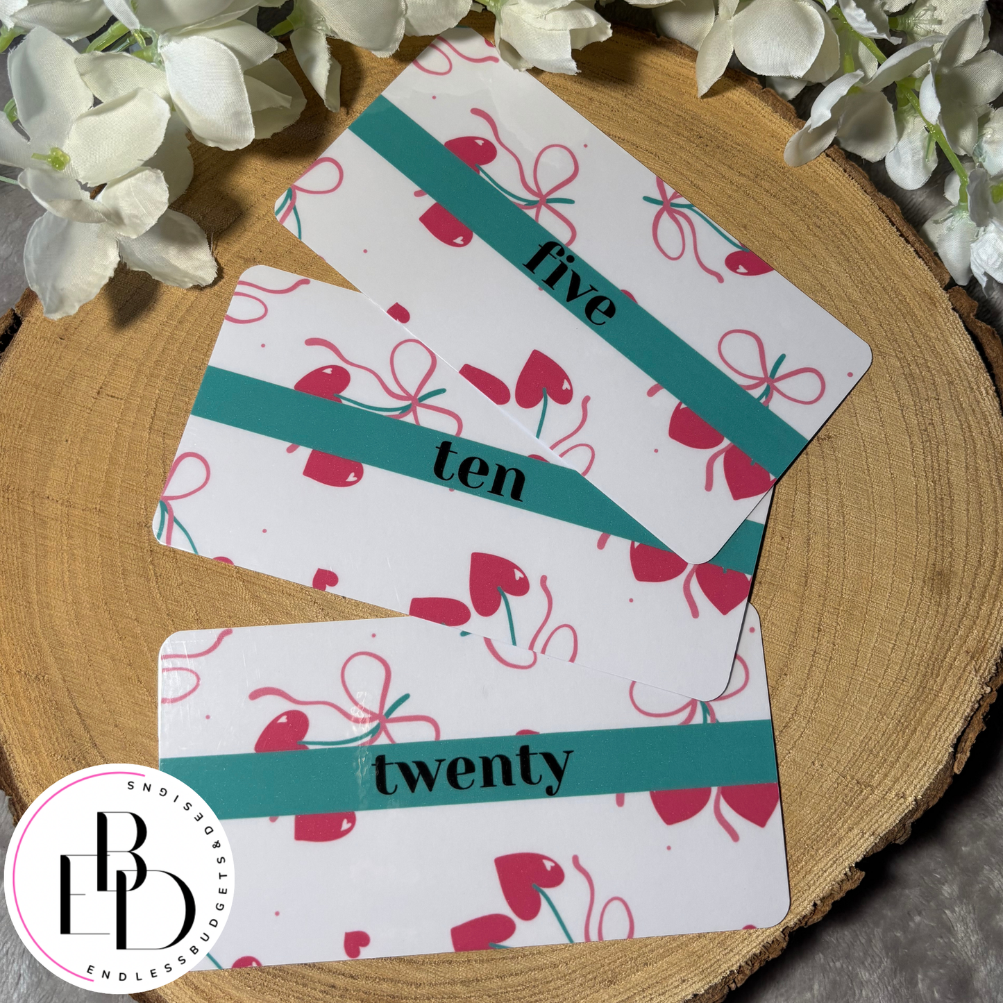 Hearts & Bows Money Placeholders