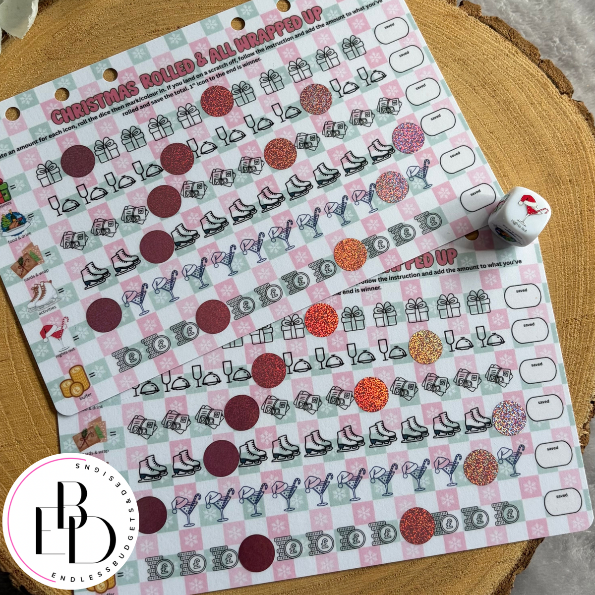 Seasonal Roll and Scratch Savings Challenges - Autumn, Halloween, Winter & Christmas