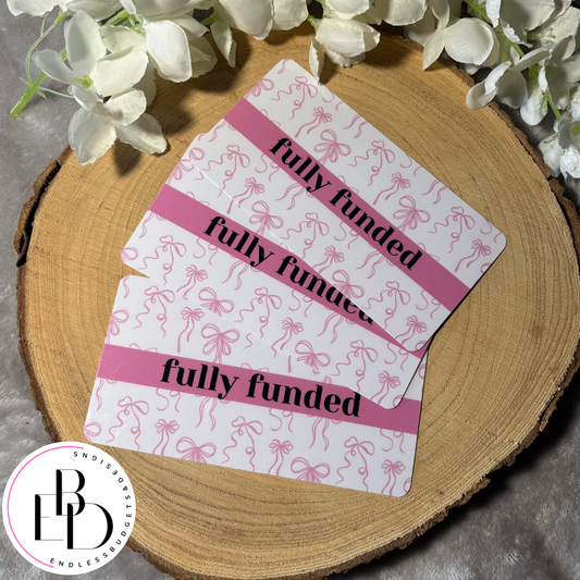 Pink Bows Money Placeholders